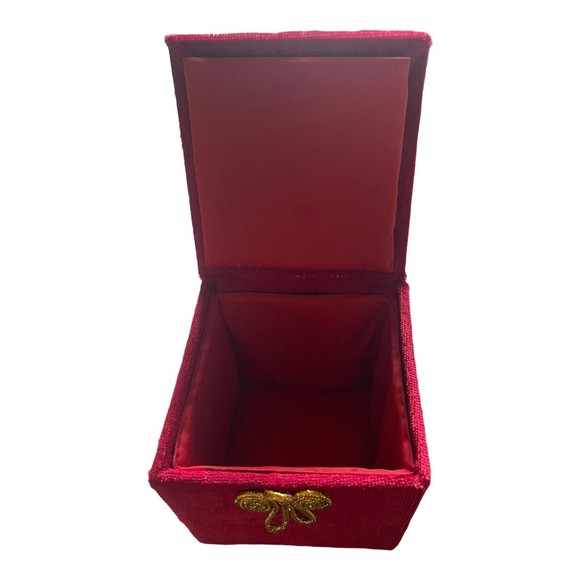 Vtg 2000 Fannie May Candy Christmas Ornament Ball in Velvet Box Snowman Gifts - Picture 4 of 9